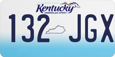 KY license plate 132JGX