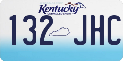 KY license plate 132JHC