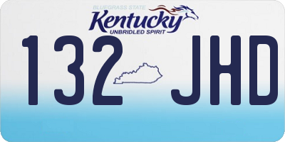 KY license plate 132JHD