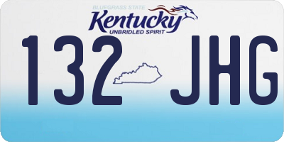 KY license plate 132JHG
