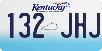 KY license plate 132JHJ