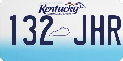KY license plate 132JHR