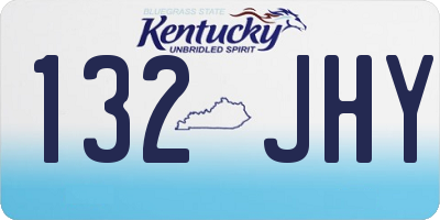 KY license plate 132JHY
