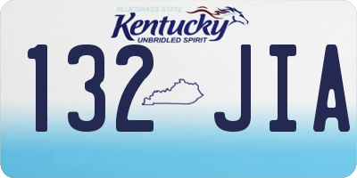 KY license plate 132JIA