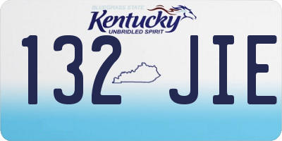 KY license plate 132JIE