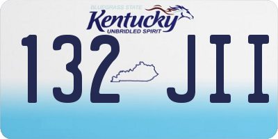 KY license plate 132JII