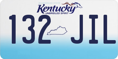 KY license plate 132JIL