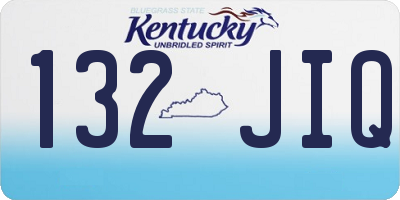 KY license plate 132JIQ