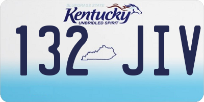 KY license plate 132JIV