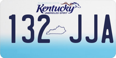 KY license plate 132JJA