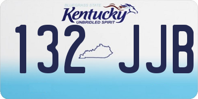 KY license plate 132JJB