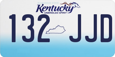 KY license plate 132JJD