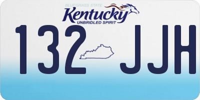 KY license plate 132JJH