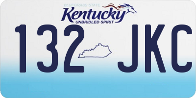 KY license plate 132JKC