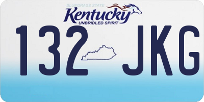 KY license plate 132JKG