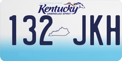 KY license plate 132JKH