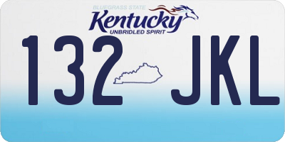 KY license plate 132JKL