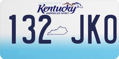 KY license plate 132JKO