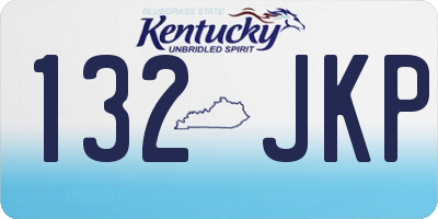 KY license plate 132JKP