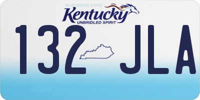 KY license plate 132JLA