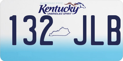 KY license plate 132JLB