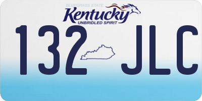 KY license plate 132JLC