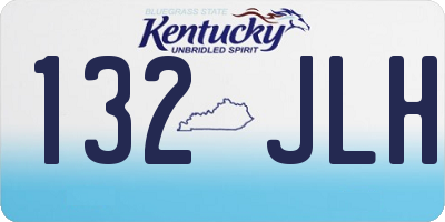 KY license plate 132JLH