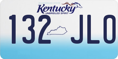 KY license plate 132JLO