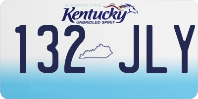 KY license plate 132JLY
