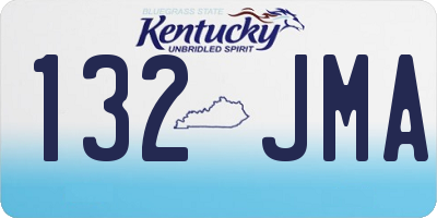 KY license plate 132JMA