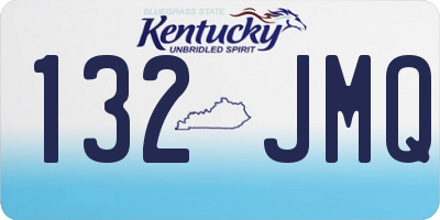 KY license plate 132JMQ