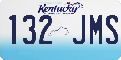 KY license plate 132JMS