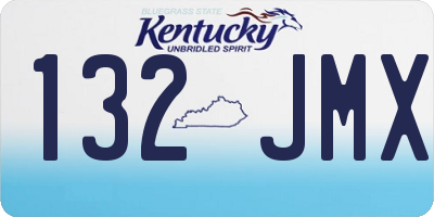 KY license plate 132JMX