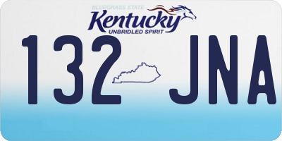 KY license plate 132JNA