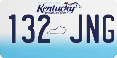 KY license plate 132JNG