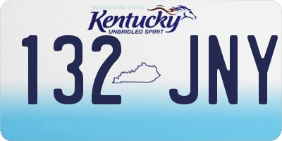 KY license plate 132JNY