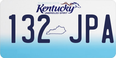 KY license plate 132JPA
