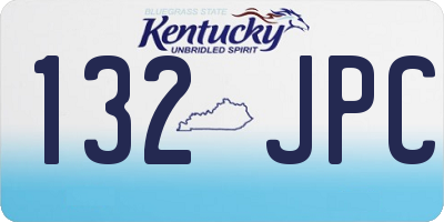 KY license plate 132JPC