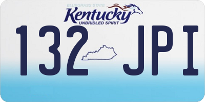KY license plate 132JPI