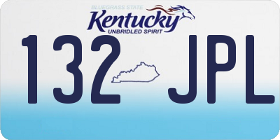 KY license plate 132JPL