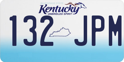 KY license plate 132JPM