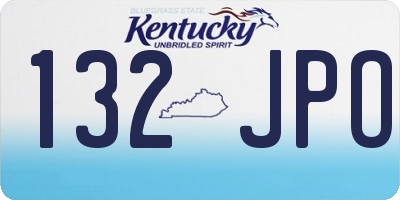 KY license plate 132JPO