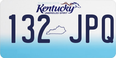 KY license plate 132JPQ