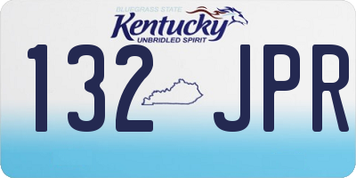KY license plate 132JPR