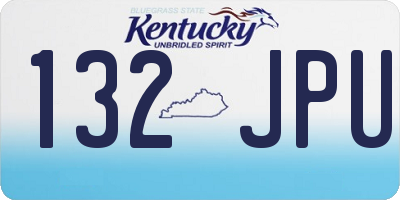 KY license plate 132JPU