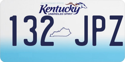 KY license plate 132JPZ