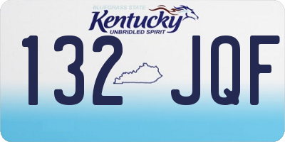 KY license plate 132JQF