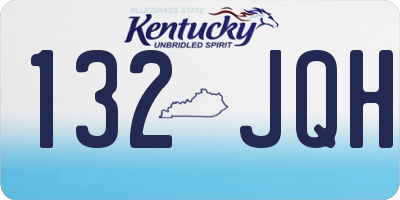KY license plate 132JQH