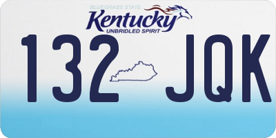 KY license plate 132JQK