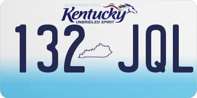 KY license plate 132JQL
